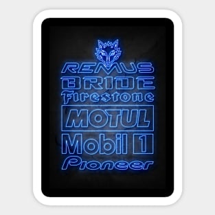 Neon Car Sponsors Sticker